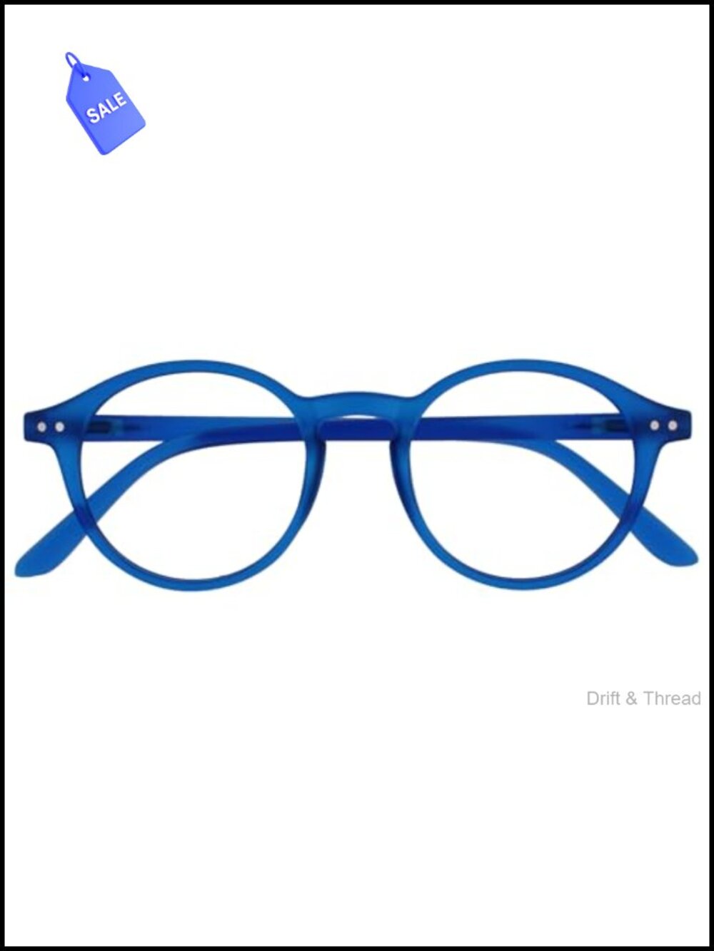 Reading Glasses Retro Round Frame Spring Hinges +1.00